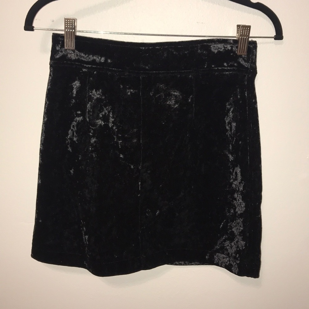 Crushed velvet skirt